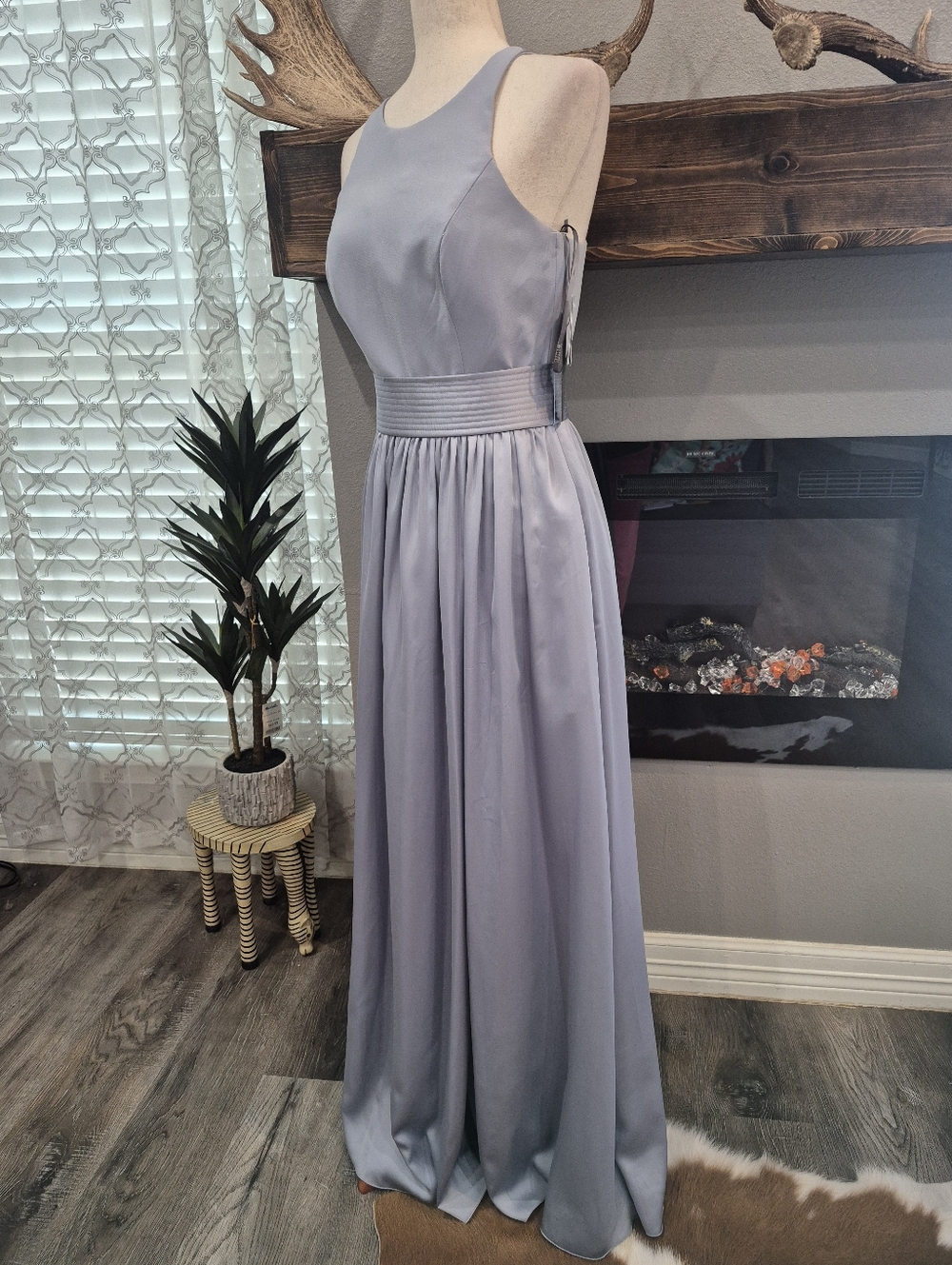 White by Vera Wang Pale Blue Dress  Size 6 - Picture 3 of 6